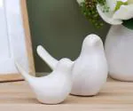 CraftVatika Love Bird Showpiece for Home Decor, White Bird Figurine for Indoor Tabletop Home Decor