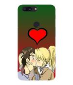 Bhaicover Oneplus 5T Red Couples With Heart Mobile Back Cover