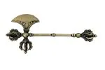 Bharat Haat, Kalarambh Brass Vajra Axe Lord Parshuram Weapon Handicrafts Medium Showpiece Art (12.5 x 2.1 x 5.8 inch, Yellow)