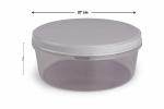 Nayasa Transparent Round Box For Khakhra Papad Chapati Roti Storage Box And Container Airtight Big Box Dry Fruits And Food Container, Capacity-6Ltr (Grey)