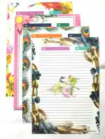 KRASHTIC Designer Sheet For School & College Assignment Pack of 40 Sheet One Side Ruled
