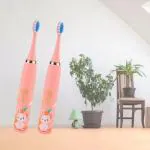 Villwin Ultra Sonic Electric ToothBrush for kids with 4 extra Bristles (Pack of 2) Electric Toothbrush (Orange)