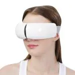 Crevizon Eye Massager Machine For Pain Relief With Vibration Sleep Improvement | Wireless Rechargeable Heat & Music for Relax and Reduce Eye Strain Dark Circles