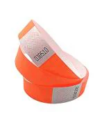 NSR Group Paper Wristband For Events/Seminars/Party With Adhesive Closure , Orange (Pack of 200