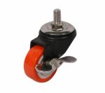 Ackwheel Multicolor Pu Wheel Caster, Thread And Break, Size-2 Inches, Thread- 3 By 8 (Pack Of 4)