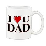 Mug Morning I Love You Dad Coffee Mug Best On His Birthday I Love You Dad Mug Dad Coffee Ceramic Mug 325ml (White)
