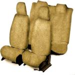 Crokrok Beige Cotton Car Seat Cover for Tata Zest (Pack of 5)