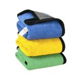Trimax Multipurpose Microfiber Cloth Towel | 60*40 cm | for Car, Bike, laptop, Reusable Cleaning Cloth, Lint-free Drying Towel Car Wash Towels Dual Sided, Extra Thick/Soft Plush Color [Blue/Yellow/Green] (Pack of 3 , 600 GSM)