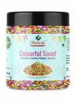 Dhawak Colourful Sugar Coated Sanuf Colorful Fennel Seed - 400 gms. Mouth Freshener| Jar Pack