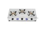 Sunshine Marco Tri-Cook Stainless Steel Manual Ignition 3 Burner Gas Stove | Gas Stove For Kitchen