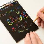 Evissa Latest Do it Yourself (DIY) Rainbow Art Scratch Paper Sheets with Stylus 2Pc
