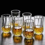 FYRLA Diamond Cut Crystal Clear Drinking Glasses Set of 6, Elegant and Durable Tall Bar Glassware for Water, Juice, Cocktails, Beer Whiskey Glasses 300ml