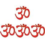 SK Craft Multicolor Plastic Om Stickers (Pack of 4)