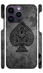 YAPZONE Funky Ace Card on Grey Background - |Designer Printed Hard Back Cover for Apple iPhone 14 Pro Max Premium & Attractive Case for Your Smartphone