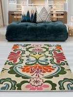 Saral Home Ivory Cotton Handtufted Carpet with Strong Carpet Backing - 150X210 CM