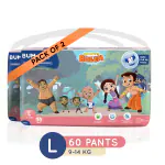 Bumtum Chota Bheem Diaper Pants Large (L) Size - 60 Diapers |Pack of 2 |with Aloe Vera Leakage Protection