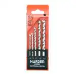 Harden 5 Pcs Masonry Drill Bit Set, For use in Brick Masonry Block and Light Concrete - 610285