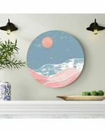 The Artment Your Artistic Apartment Unframed Multicolor Round Canvas Wall Decor 30 cm