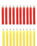 Parkash Candles Multicolor Chime Candles Set of 20 (Red&Yellow)