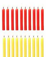 Parkash Candles Multicolor Chime Candles Set of 20 (Red&Yellow)