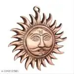 Chkoteravatiya Metal Surya copper Wall Decorative Large size | Religious Idol for Home or Temple | Vaastu Home Wall Hangings |Handicraft & Artifact Showpiece | 8 inch