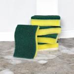 STEEL KING S-Shape Multipurpose Scrub pad with Yellow Sponge| Kitchen and Home Cleaning Sponges | Pack of 6 | 22*12*11 cm