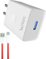 Ubon White Fast Charger Power Adapter With Type C Cable