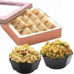 GHASITARAM'S Ghee Mysore Pak with Namkeen (500 g)