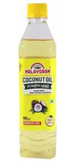MALAYORAM 100% pure Coconut Oil | Chemical Free | Pack of 1, 1 L