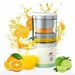 PRIME PICK Portable Citrus Juicer,Electric Orange Juice Squeezer with Powerful Motor and Juicer machines for Orange ,Fruits And Smoothies (White)