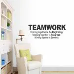 Asmi Collections 75 cm Teamwork Motivational Quotes for Office Self Adhesive Sticker (Pack of 1) | Wall Sticker | waterproof wall sticker
