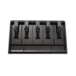 SUKHAD ABS Plastic Cash Drawer, 5 Cash and 4 Coin Organizer for Supermarket,Plastic,40 x 3.5 x 24.4 cm, Black