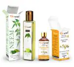 GO WOO Pack of 2 Chamomile Roman Essential Oil and Neem Carrier Oil - 100% Natural Oil For Hair