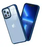 Golden Sands for Apple iPhone 13 Pro Case - Ice Crystal Hybrid Scratch-Resistant, Shockproof Slim Back Cover, Transparent PC Military Grade TPU, Deep Blue