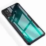 JOBINKA Tecno Spark 6 Air (Eagle) Shock Proof Clear Protective Hybrid TPU & PC Transparent Back Crystal Clear Eagle Case Cover for Tecno Spark 6 Air (Black/Transparent)