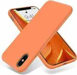 ERIT iPhone Xs Max Orange Silicone Lightweight Back Cover 15.21 x 10.67 x 2.03 cm