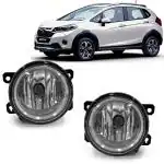 Kingsway Car Fog Lights/Lamps with Bezel and Wiring for Honda WRV, Model Year : 2017 - 2019, Material: ABS / PVC, 35W, 12V DC, Color : Yellow, Set of 2 Piece (Left / Right)