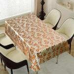 Dakshya Industries Flower Design 6 Seater Without Lace Dining Table Cover| Table Cover |Waterproof & Heat Resistant,Polyvinyl Chloride (PVC),Rectangular,( Pack of - 1 ) Part-1