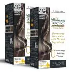 Aequo Organic Damage Free Cream Hair Color Salon Pack 4G Golden Medium Brown 120 ml (pack of 2)