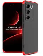 KWINE CASE Vivo V27E Red Plastic Back Cover