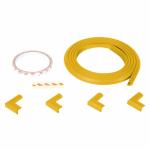 Safe-o-kid Unique High Density L-Shaped 2 Mtr Long Mini 1 Edge Guard With 4 Corner Cushions - Yellow Pack of 1