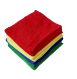 ARTCCOT Microfiber Cleaning Cloths|6-pcs|40 x 40 cms| Multipurpose Wash Cloths Napkin - Towels for Car, Bike, Windows, Dish, Kitchen.