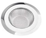 Inditradition Stainless Steel Kitchen Strainer, 3 Inches Sink Drain Filter Jali, Waste Coupling (Large, Silver)