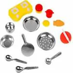 MICKLEYS Kids Kitchen Set Stainless Steel Utensils Pack of 13 Pieces (Multicolor)