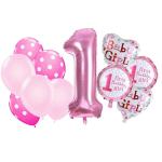 WISHKEY Rubber 1st Birthday Decoration Items (Pack of 11)
