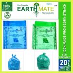 Earthmate Green & Blue Compostable Garbage Bag 10 pcs 64 cm x 76 cm (Pack of 2)