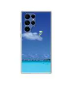 Casotec Maldivies Ocean Design Printed Silicon Soft TPU Back Case Cover for Samsung Galaxy S22 Ultra 5G