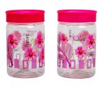 Swastik Housewares Pink Plastic Pet Storage Containers 1 L (Set of 2)