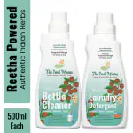 The Indi Mums Soapnut (Reetha) Baby Laundry Detergent & Baby Bottle Cleaner Bundle 2X500 ml