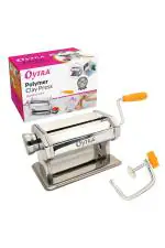 Oytra Silver Stainless Steel Polymer Clay Press Conditioning Roller Machine for Art and Craft